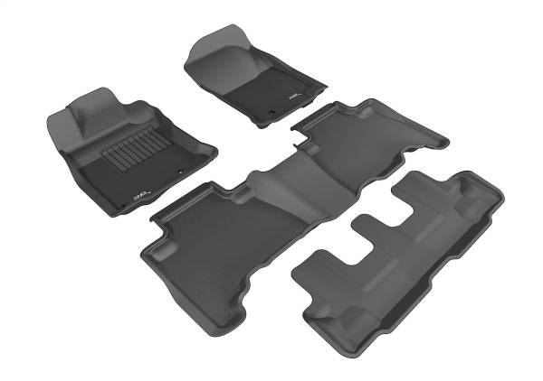 3D MAXpider - 3D MAXpider KAGU Floor Mat (BLACK) compatible with TOYOTA 4RUNNER 2013-2024 - Full Set