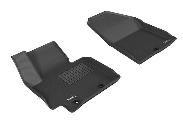 3D MAXpider - 3D MAXpider KAGU Floor Mat (BLACK) compatible with KIA SOUL 2014-2019 - Front Row