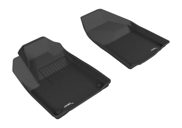 3D MAXpider - 3D MAXpider KAGU Floor Mat (BLACK) compatible with JEEP CHEROKEE 2015-2023 - Front Row