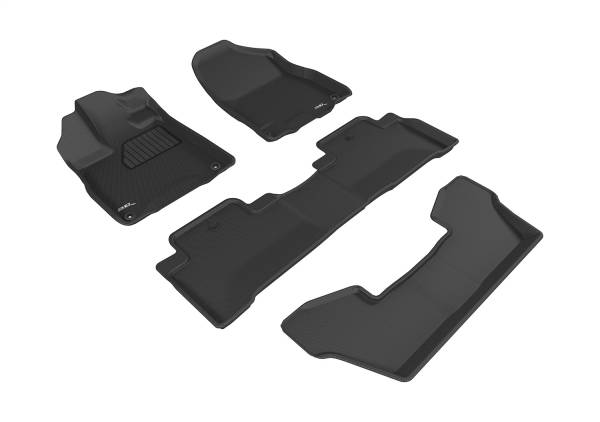 3D MAXpider - 3D MAXpider KAGU Floor Mat (BLACK) compatible with ACURA MDX 2017-2020 - Full Set