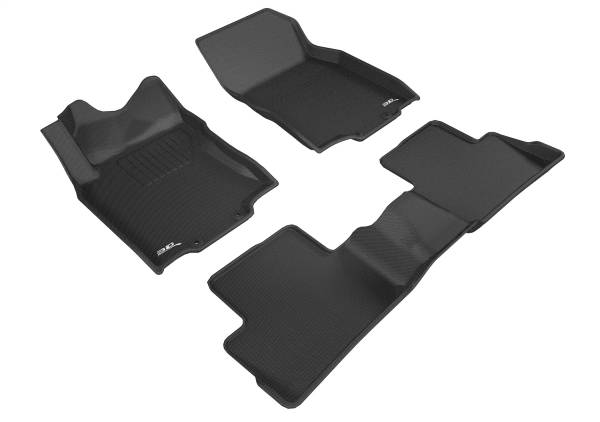 3D MAXpider - 3D MAXpider KAGU Floor Mat (BLACK) compatible with NISSAN ROGUE SPORT 2017-2022 - Full Set