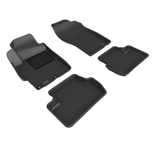 3D MAXpider - 3D MAXpider KAGU Floor Mat (BLACK) compatible with MITSUBISHI LANCER / EVOLUTION X 2008-2017 - Full Set