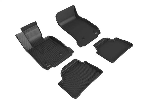 3D MAXpider - 3D MAXpider KAGU Floor Mat (BLACK) compatible with BMW 2 SERIES (F22) 2014-2021 - Full Set