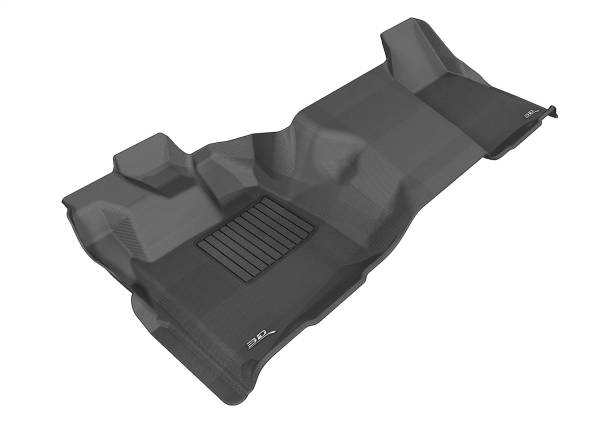 3D MAXpider - 3D MAXpider KAGU Floor Mat (BLACK) compatible with FORD F-250/350/450 REGULAR CAB 2011-2016 - Front Row