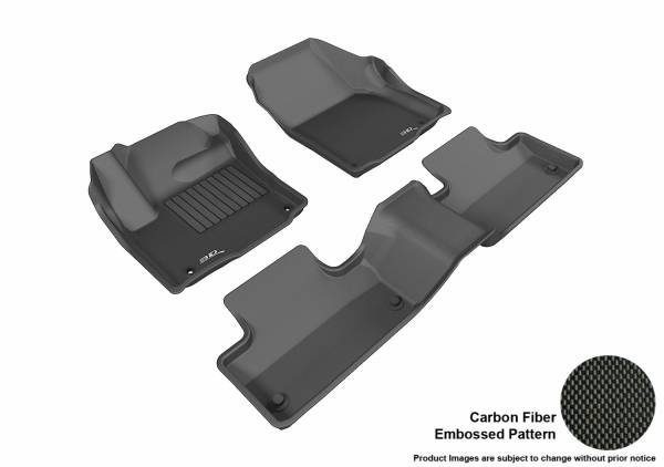 3D MAXpider - 3D MAXpider KAGU Floor Mat (BLACK) compatible with LAND ROVER RANGE ROVER EVOQUE 2014-2019 - Full Set