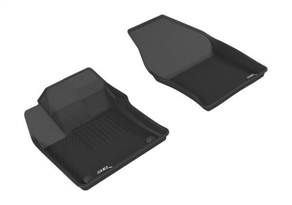 3D MAXpider - 3D MAXpider KAGU Floor Mat (BLACK) compatible with TOYOTA PRIUS/PRIUS PRIME 2016-2022 - Front Row