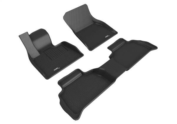 3D MAXpider - 3D MAXpider KAGU Floor Mat (BLACK) compatible with BMW X6 (G06) 2020-2024 - Full Set