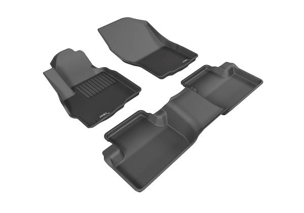3D MAXpider - 3D MAXpider KAGU Floor Mat (BLACK) compatible with MITSUBISHI OUTLANDER SPORT 2011-2024 - Full Set