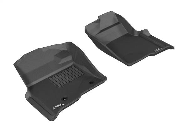 3D MAXpider - 3D MAXpider KAGU Floor Mat (BLACK) compatible with FORD F-150 REG/SPRCAB/SPRCREW 2010-2014 - Front Row