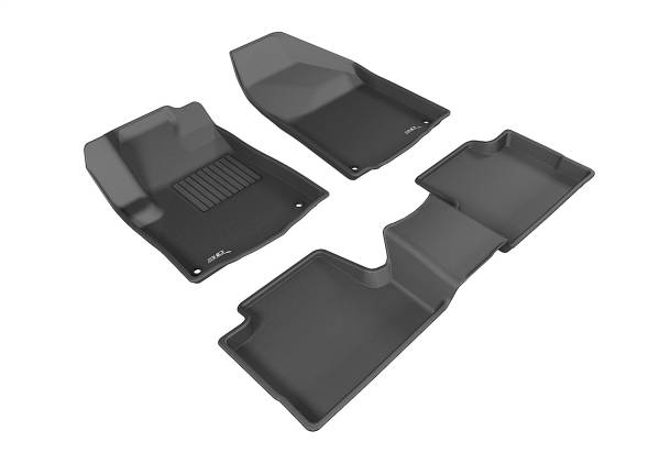 3D MAXpider - 3D MAXpider KAGU Floor Mat (BLACK) compatible with JEEP CHEROKEE (KL) 2014-2015 - Full Set