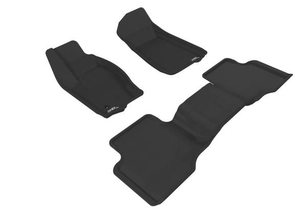 3D MAXpider - 3D MAXpider KAGU Floor Mat (BLACK) compatible with JEEP GRAND CHEROKEE 2005-2010 - Full Set