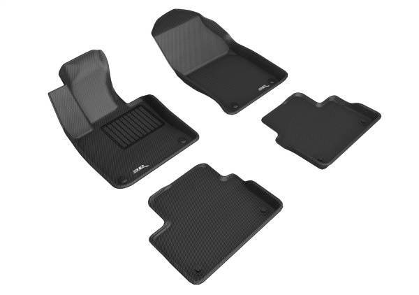 3D MAXpider - 3D MAXpider KAGU Floor Mat (BLACK) compatible with VOLVO S60/V60 PLUG-IN HYBRID 2019-2024 - Full Set