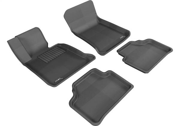 3D MAXpider - 3D MAXpider KAGU Floor Mat (BLACK) compatible with BMW X1 2013-2015 - Full Set