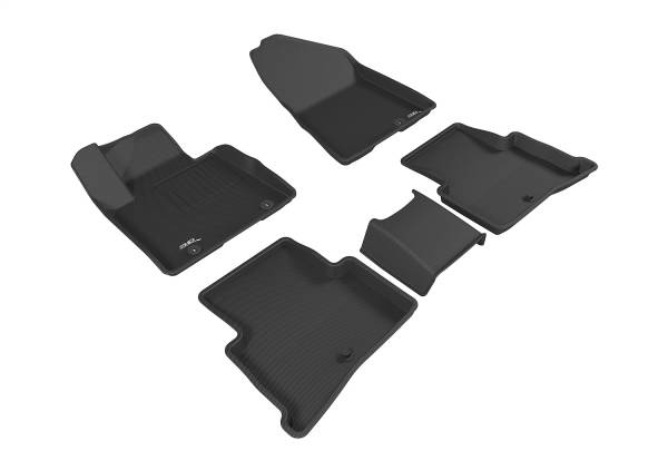 3D MAXpider - 3D MAXpider KAGU Floor Mat (BLACK) compatible with KIA SPORTAGE 2017-2022 - Full Set