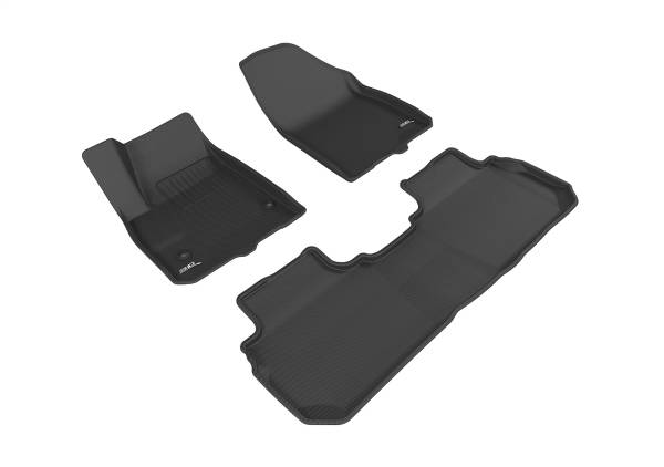 3D MAXpider - 3D MAXpider KAGU Floor Mat (BLACK) compatible with CADILLAC XT5 2017-2024 - Full Set