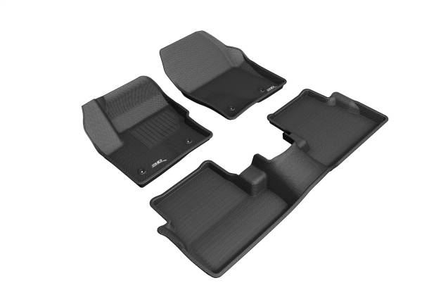 3D MAXpider - 3D MAXpider KAGU Floor Mat (BLACK) compatible with LINCOLN MKC 2017-2019 - Full Set