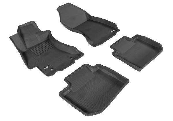 3D MAXpider - 3D MAXpider KAGU Floor Mat (BLACK) compatible with SUBARU WRX/WRX STI 2015-2021 - Full Set