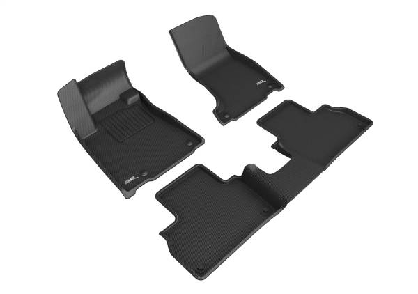 3D MAXpider - 3D MAXpider KAGU Floor Mat (BLACK) compatible with MASERATI LEVANTE 2019-2024 - Full Set