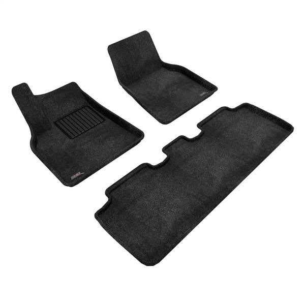 3D MAXpider - 3D MAXpider PREMIUM Floor Mat (BLACK) compatible with TESLA MODEL Y 2022-2023 - Full Set