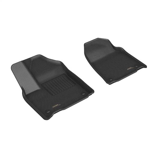 3D MAXpider - 3D MAXpider KAGU Floor Mat (BLACK) compatible with JEEP WAGONEER 2022-2024 - Front Row