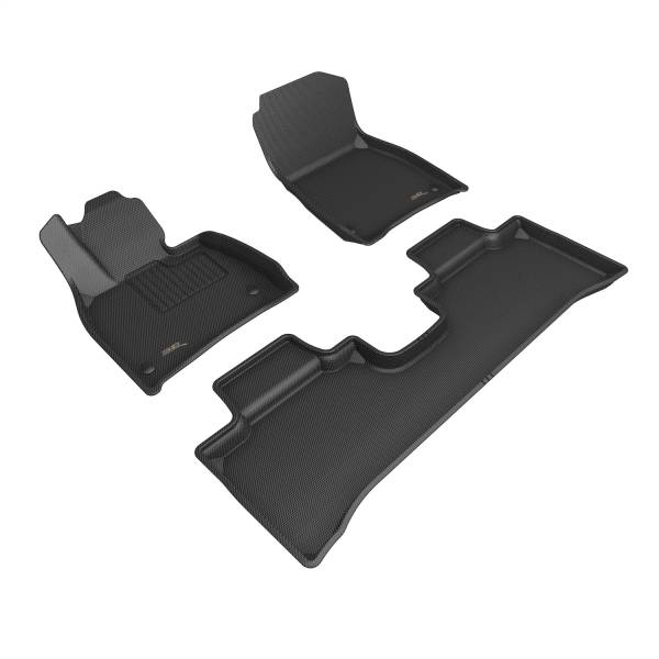 3D MAXpider - 3D MAXpider KAGU Floor Mat (BLACK) compatible with MERCEDES-BENZ EQE SUV 2023-2024 - Full Set