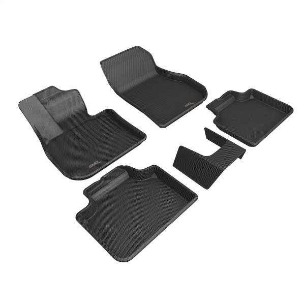 3D MAXpider - 3D MAXpider KAGU Floor Mat (BLACK) compatible with BMW X1 2023-2024 - Full Set