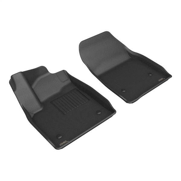 3D MAXpider - 3D MAXpider KAGU Floor Mat (BLACK) compatible with CADILLAC LYRIQ 2023-2024 - Front Row