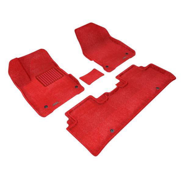 3D MAXpider - 3D MAXpider PREMIUM Floor Mat (RED) compatible with KIA EV6 2022-2024 - Full Set