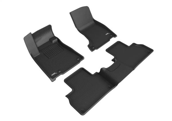 3D MAXpider - 3D MAXpider KAGU Floor Mat (BLACK) compatible with MASERATI LEVANTE 2019-2024 - Full Set