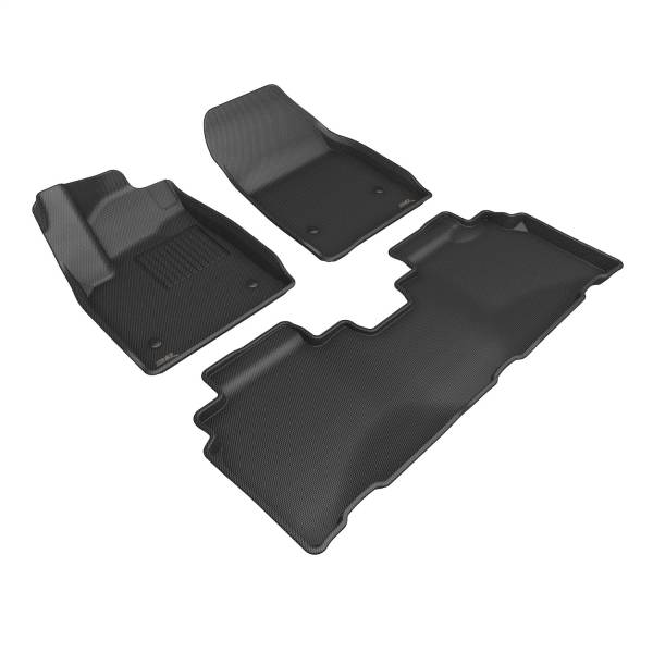 3D MAXpider - 3D MAXpider KAGU Floor Mat (BLACK) compatible with CADILLAC LYRIQ 2023-2024 - Full Set