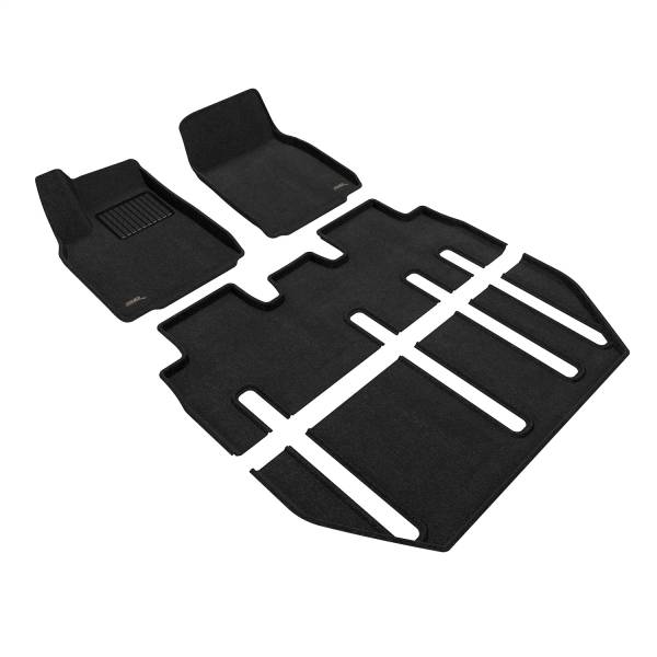 3D MAXpider - 3D MAXpider ELEGANT Floor Mat (BLACK) compatible with TESLA MODEL X 2022-2024 - Full Set