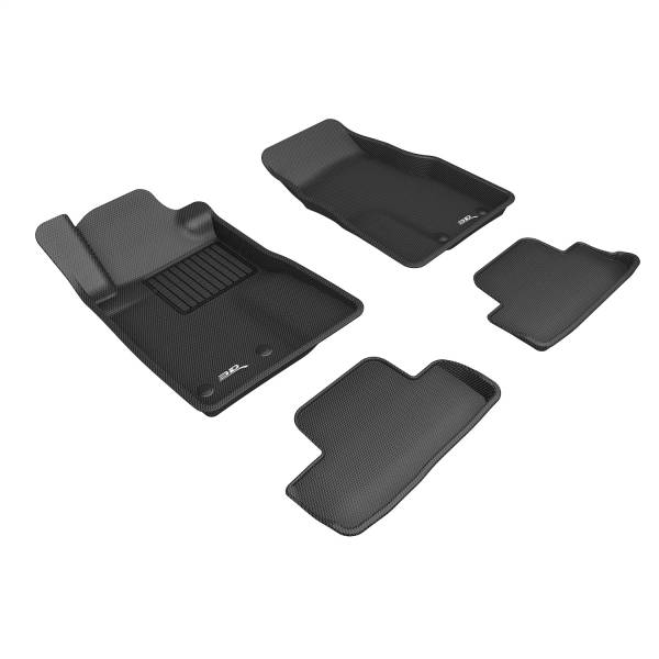 3D MAXpider - 3D MAXpider KAGU Floor Mat (BLACK) compatible with FORD MUSTANG 2012-2014 - Full Set