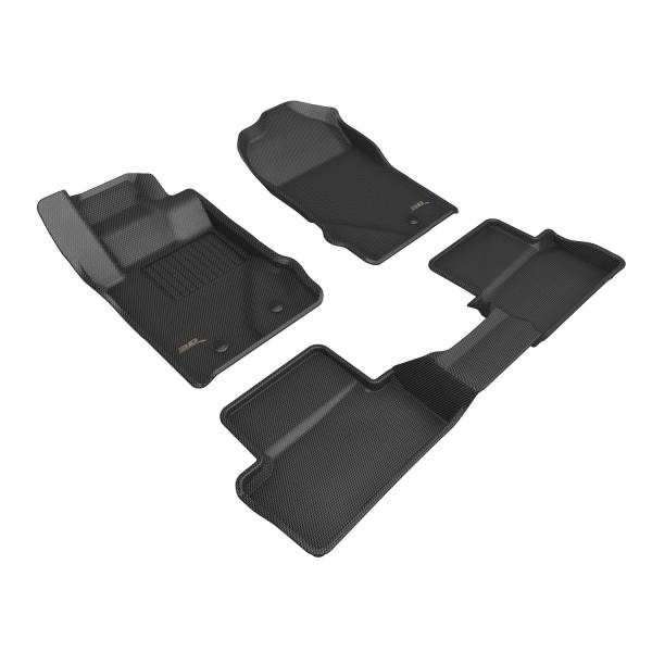 3D MAXpider - 3D MAXpider KAGU Floor Mat (BLACK) compatible with FORD BRONCO 2021-2024 - Full Set