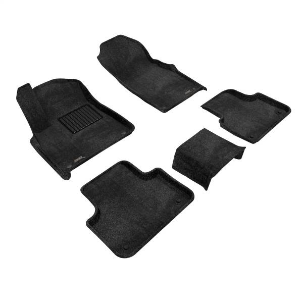 3D MAXpider - 3D MAXpider PREMIUM Floor Mat (BLACK) compatible with AUDI Q7 (4M) 2016-2024 - Full Set