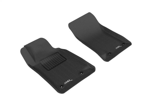 3D MAXpider - 3D MAXpider KAGU Floor Mat (BLACK) compatible with CHEVROLET CAMARO 2010-2015 - Front Row