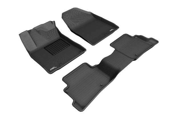 3D MAXpider - 3D MAXpider KAGU Floor Mat (BLACK) compatible with HYUNDAI KONA ELECTRIC 2019-2023 - Full Set