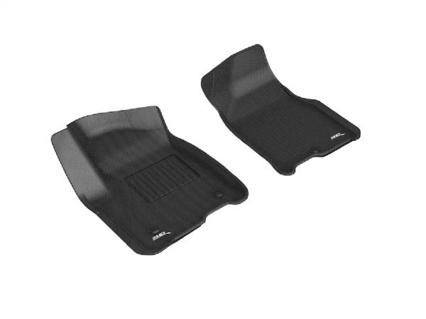 3D MAXpider - 3D MAXpider KAGU Floor Mat (BLACK) compatible with GMC/CHEVROLET YUKON/YUKON XL/TAHOE/SUBURBAN 2021-2024 - Front Row