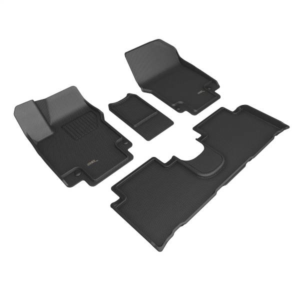 3D MAXpider - 3D MAXpider KAGU Floor Mat (BLACK) compatible with HYUNDAI IONIQ 5 2022-2024 - Full Set