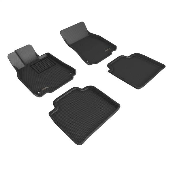 3D MAXpider - 3D MAXpider KAGU Floor Mat (BLACK) compatible with LEXUS LS460L 2013-2017 - Full Set