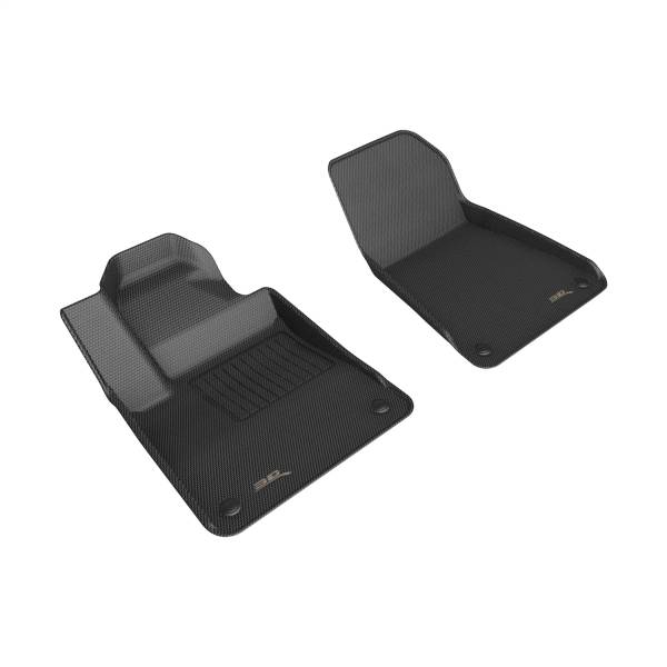 3D MAXpider - 3D MAXpider KAGU Floor Mat (BLACK) compatible with POLESTAR 2 2021-2024 - Front Row