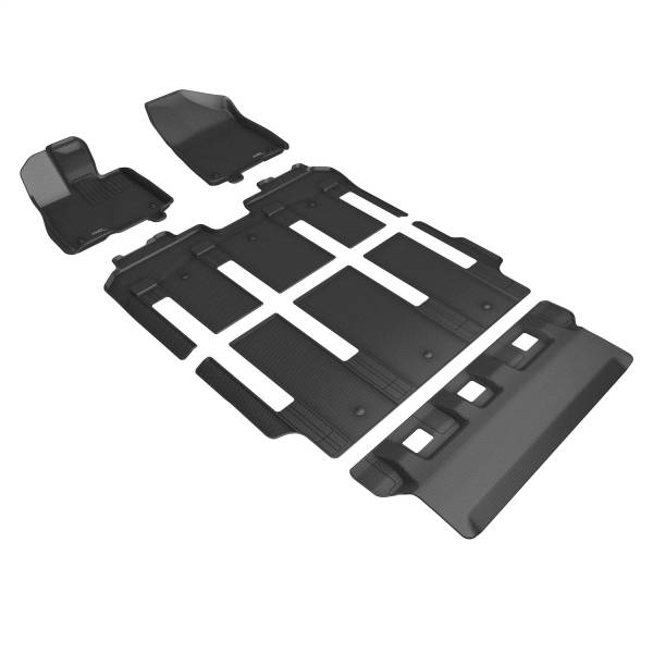 3D MAXpider - 3D MAXpider KAGU Floor Mat (BLACK) compatible with TOYOTA SIENNA 2021-2024 - Full Set