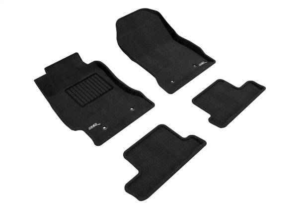 3D MAXpider - 3D MAXpider ELEGANT Floor Mat (BLACK) compatible with SUBARU BRZ 2013-2020 - Full Set