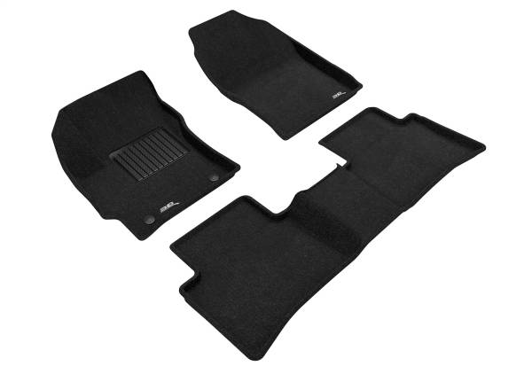 3D MAXpider - 3D MAXpider ELEGANT Floor Mat (BLACK) compatible with TOYOTA COROLLA SEDAN 2020-2024 - Full Set