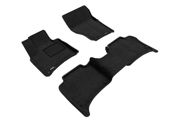 3D MAXpider - 3D MAXpider ELEGANT Floor Mat (BLACK) compatible with PORSCHE CAYENNE (92A)/VW TOUAREG 2011-2018 - Full Set