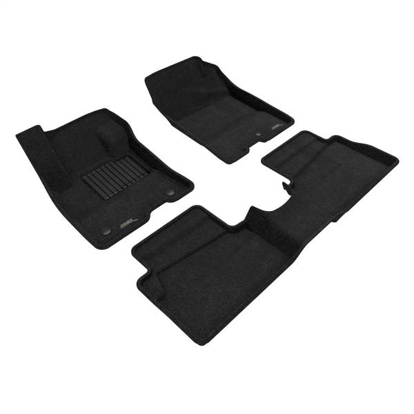 3D MAXpider - 3D MAXpider ELEGANT Floor Mat (BLACK) compatible with FORD MAVERICK 2022-2024 - Full Set