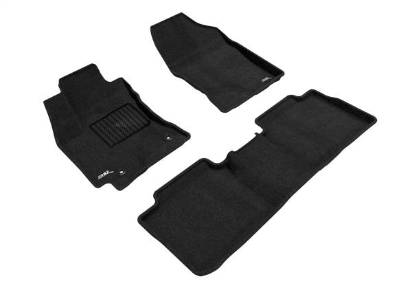 3D MAXpider - 3D MAXpider ELEGANT Floor Mat (BLACK) compatible with TOYOTA COROLLA 2014-2019 - Full Set