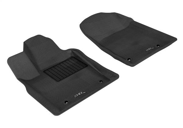 3D MAXpider - 3D MAXpider KAGU Floor Mat (BLACK) compatible with DODGE/JEEP DURANGO/GRAND CHEROKEE (WK) 2013-2023 - Front Row