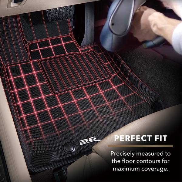 3D MAXpider - 3D MAXpider KAGU Floor Mat (BLACK) compatible with LAND ROVER RANGE ROVER EVOQUE 2020-2024 - Front Row