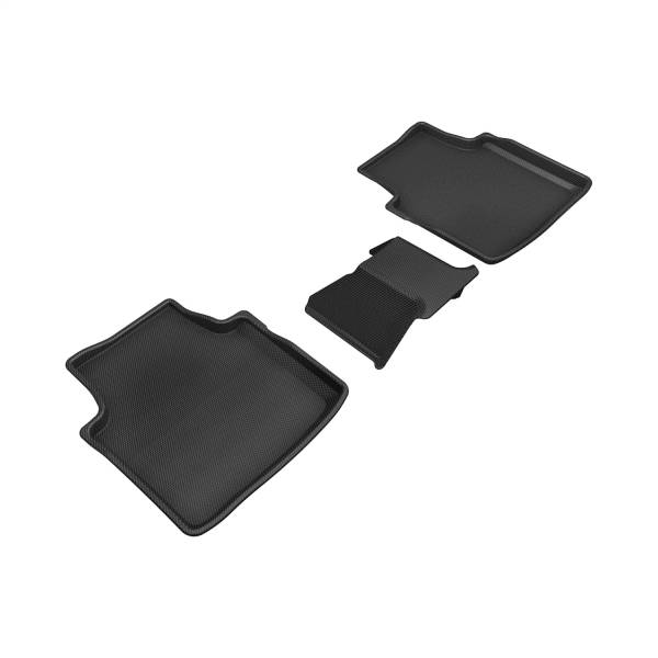 3D MAXpider - 3D MAXpider KAGU Floor Mat (BLACK) compatible with VOLKSWAGEN ARTEON 2019-2024 - Second Row