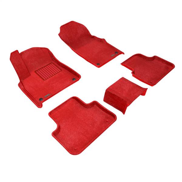 3D MAXpider - 3D MAXpider PREMIUM Floor Mat (RED) compatible with AUDI Q7 (4M) 2016-2024 - Full Set